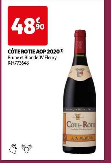 côte rôtie aop 2020 brune et blonde jv fleury