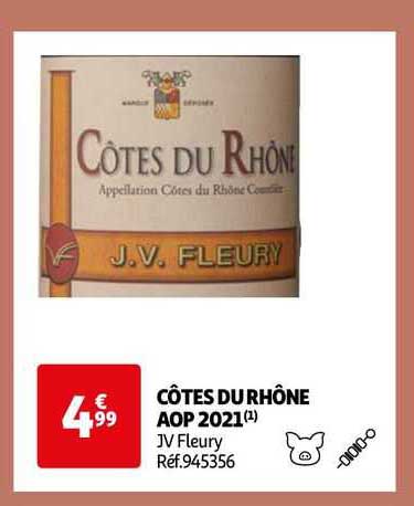 côtes du rhône aop 2021 jv fleury