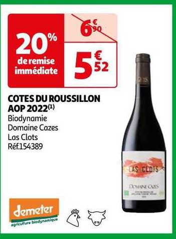 côtes du roussillon aop 2022 biodynamie domaine cazes las clots