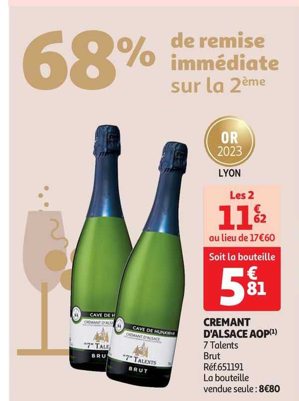 crémant d'alsace aop 7 talents brut