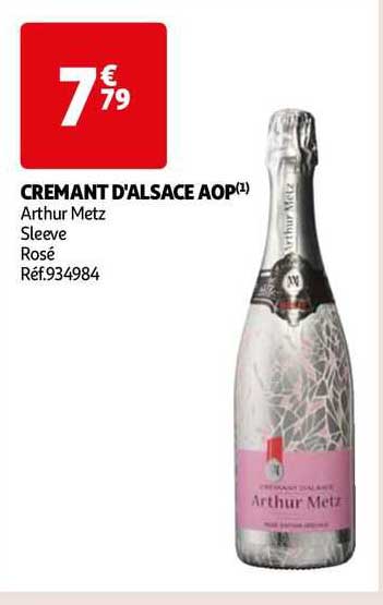 cremant d'alsace aop arthur metz sleeve rosé
