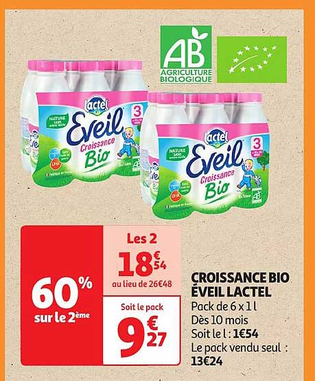Croissance Bio éveil Lactel