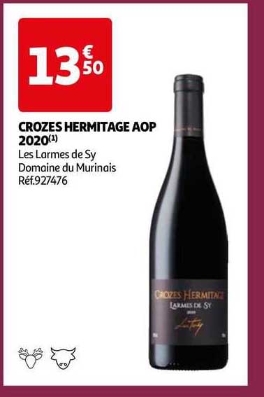 crozes hermitage aop 2020 les larmes de sy domaine du murinais