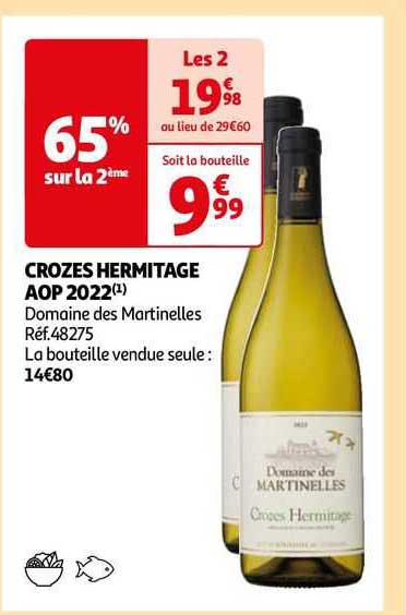 crozes hermitage aop 2022 domaine des martinelles