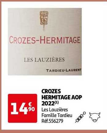 crozes hermitage aop 2022 les lauzières famille tardieu