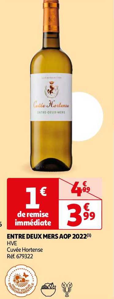 entre deux mers aop 2022 hve cuvée hortense