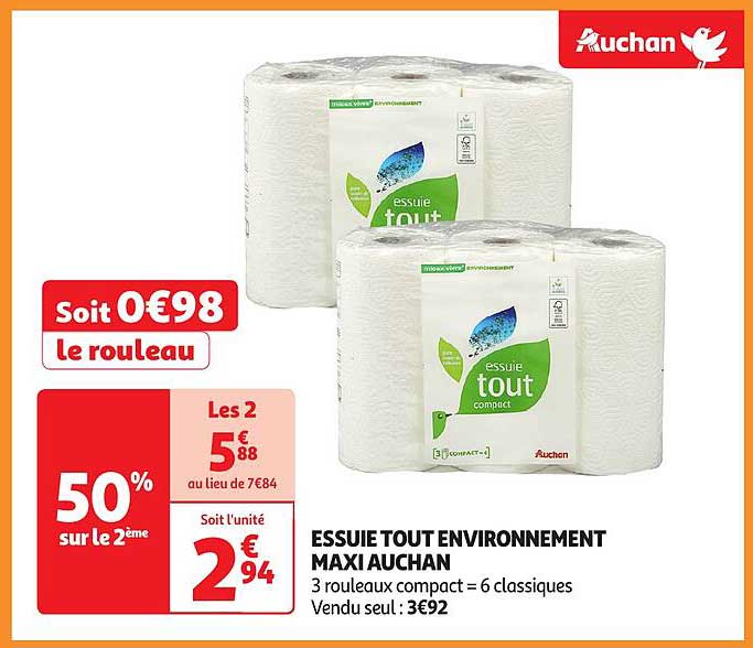 essuie tout environnement maxi auchan