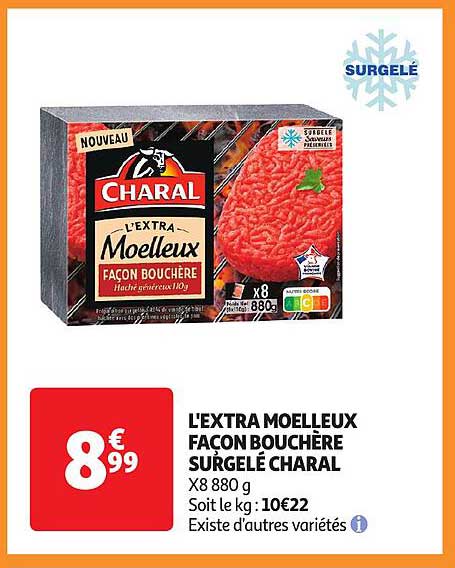l'extra moelleux façon bouchère surgelé charal