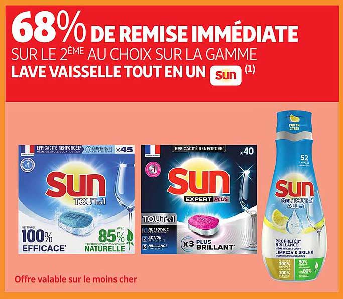 la gamme lave vaisselle tout en un sun