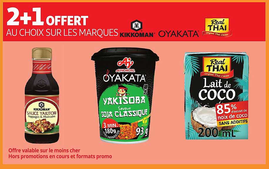les marques kikkoman, oyakata, real thai