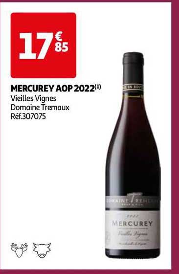 mercurey aop 2022 vieilles vignes domaine tremaux