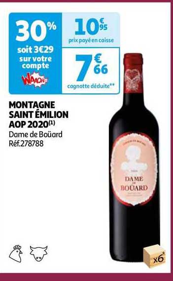 montagne saint émilion aop 2020 dame de boüard
