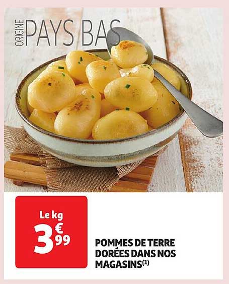 pommes de terre dorées dans nos magasins