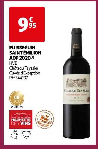 puisseguin saint émilion aop 2020 hve château teyssier cuvée d'exception