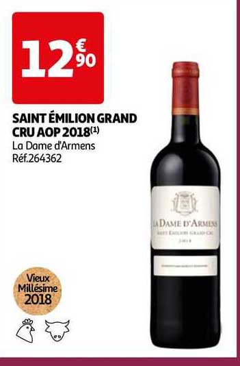 saint émilion grand cru aop 2018 la dame d'armens
