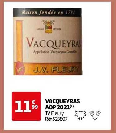 vacqueyras aop 2021 jv fleury