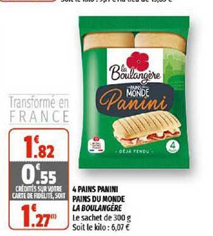 4 Pains Panini Pains Du Monde La Boulangère
