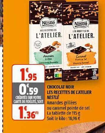 chocolat noir les recettes de l'atelier nestlé