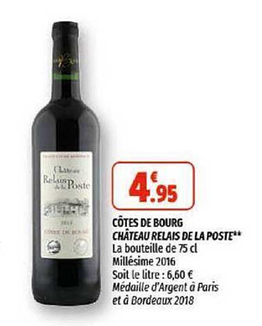 côtes de bourg château relais de la poste