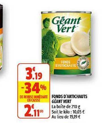 Fonds D'artichauts Géant Vert