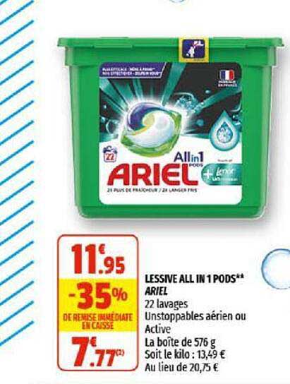 lessive all in 1 pods ariel