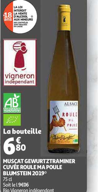 muscat gewurtztraminer cuvée roule ma poule blumstein 2019