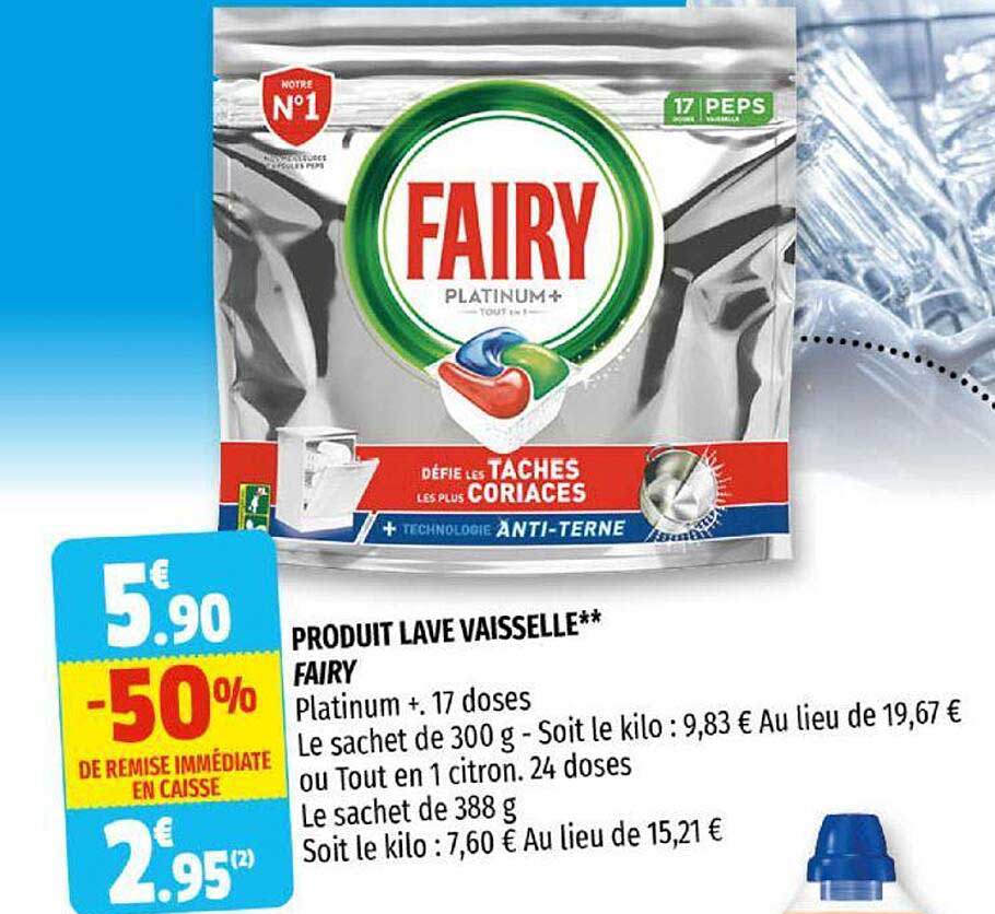 produit lave vaisselle fairy