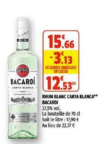 rhum blanc carta blanca bacardi