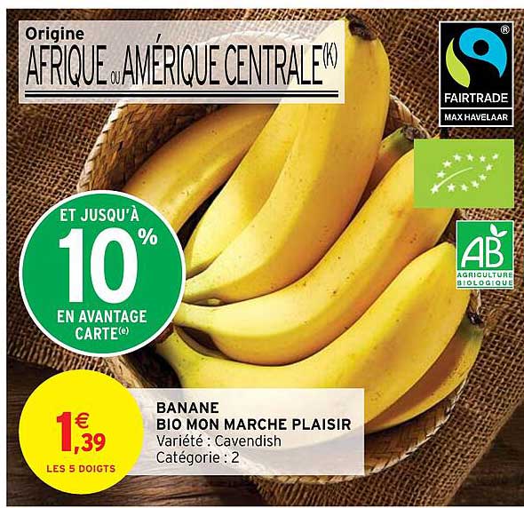 banane bio mon marché plaisir