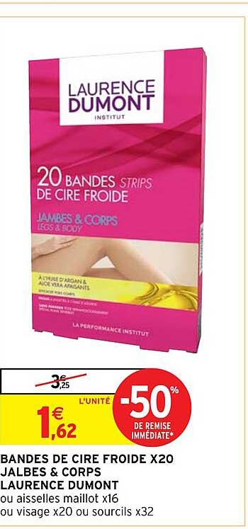 bandes de cire froide x20 jalbes & corps laurence dumont