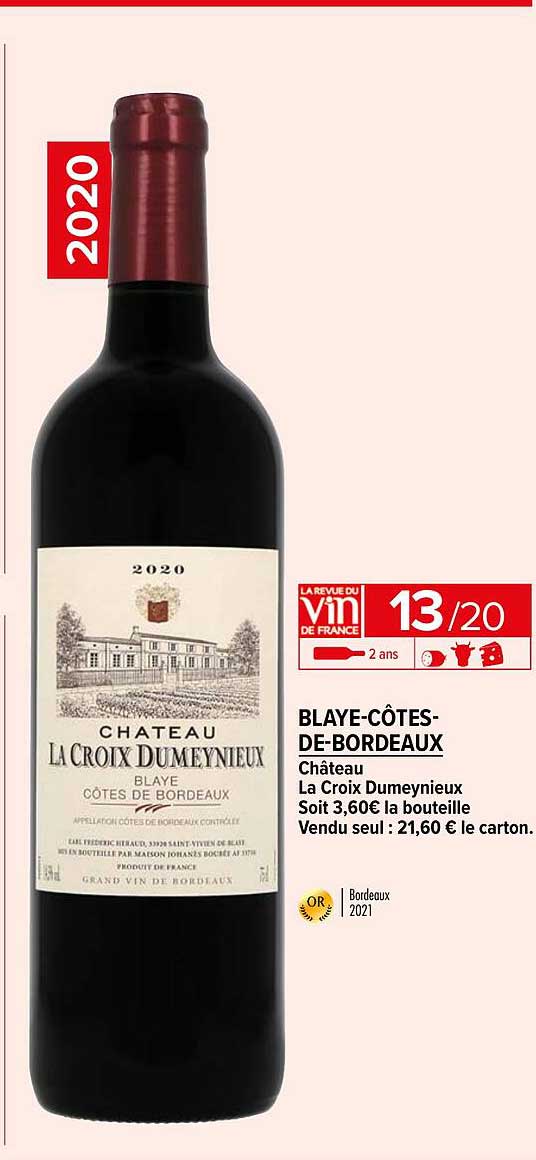 blaye-côtes-de-bordeaux château la croix dumeynieux 2020