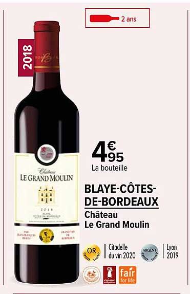 blaye-côtes-de-bordeaux château le grand moulin