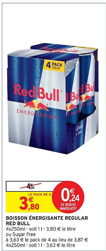 boisson énergisante regular red bull