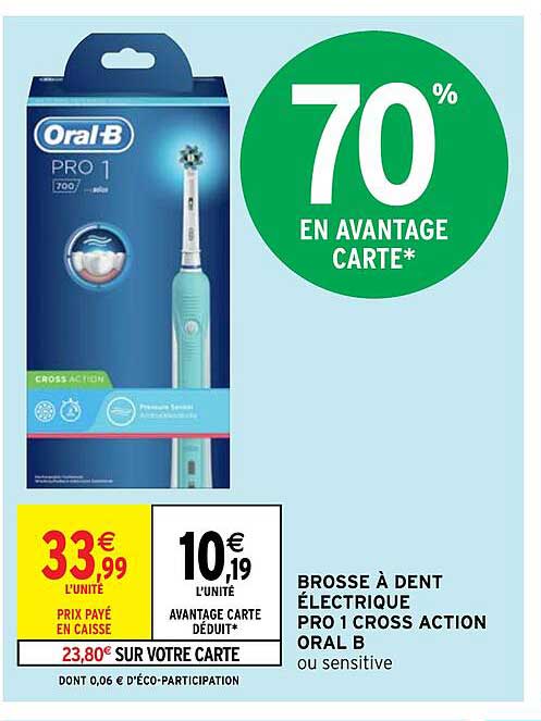 brosse à dent électrique pro 1 cross action oral b