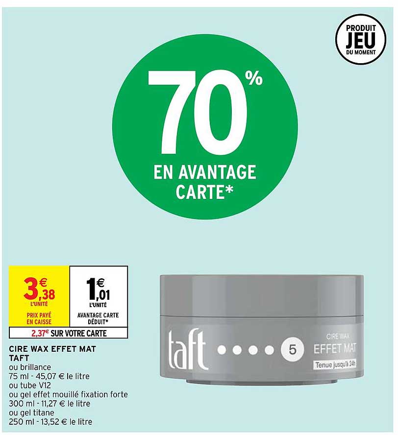 cire wax effet mat taft
