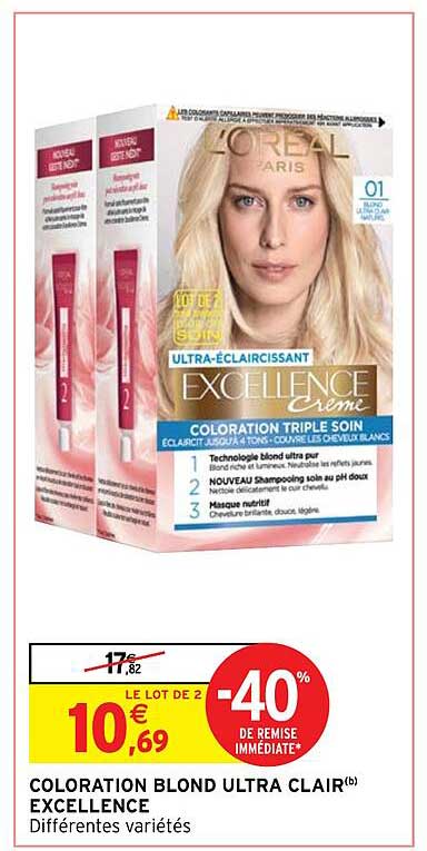Coloration Blond Ultra Clair Excellence