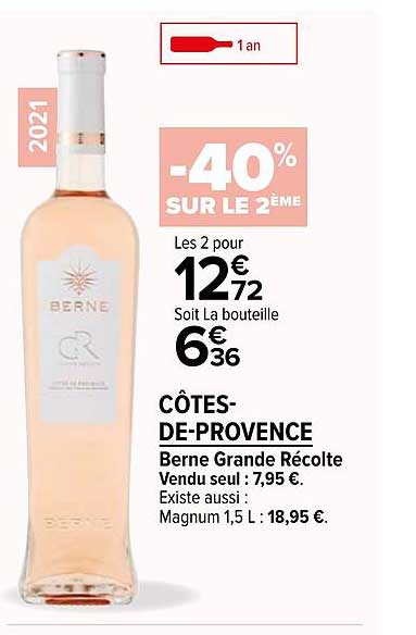 Côtes-de-provence Berne Grande Récolte