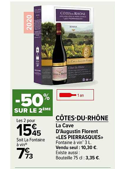 côtes-du-rhône la cave d'augustin florent "les pierrasques"