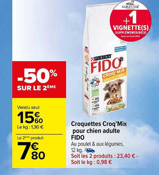 Croquettes Croq'mix Pour Chien Adulte Fido