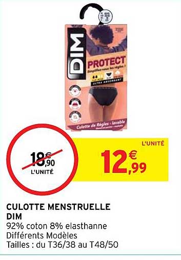 culotte menstruelle dim