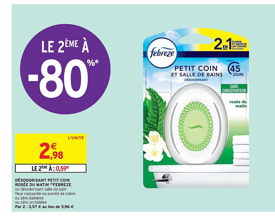 désodorisant petit coin rosée du matin febreze