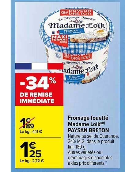 fromage fouetté madame loik paysan breton
