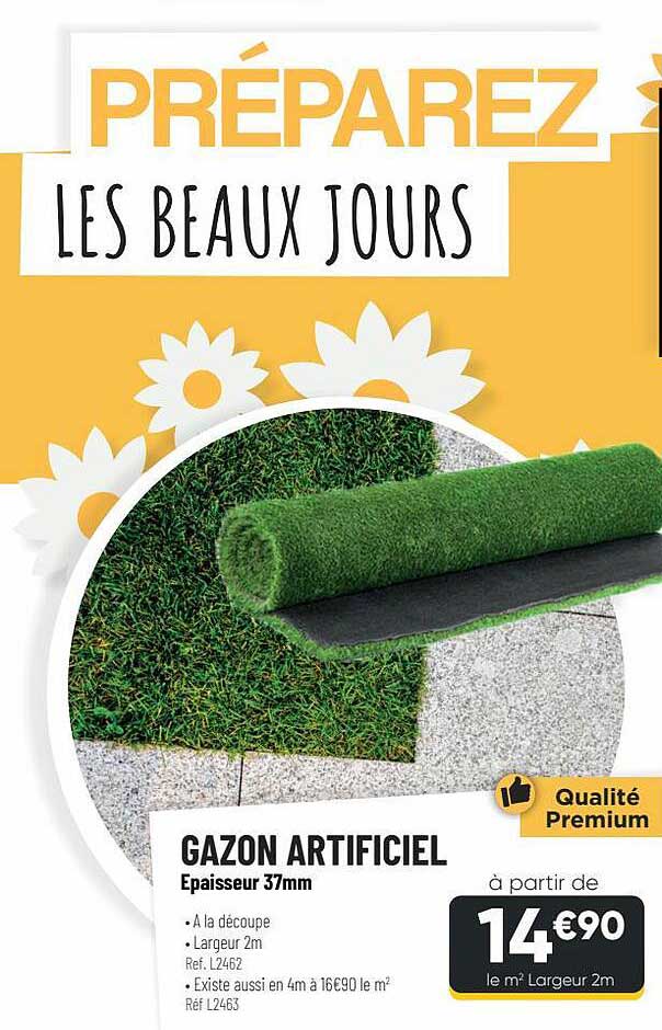 Gazon Artificiel Epaisseur 37mm