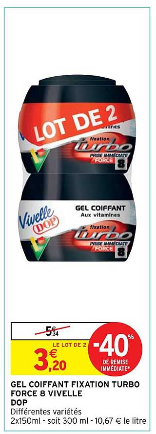 gel coiffant fixation turbo force b vivelle dop