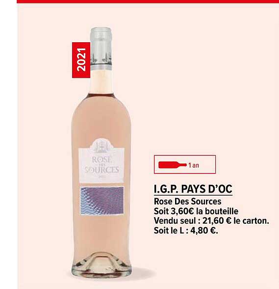 i.g.p. pays d'oc rose des sources