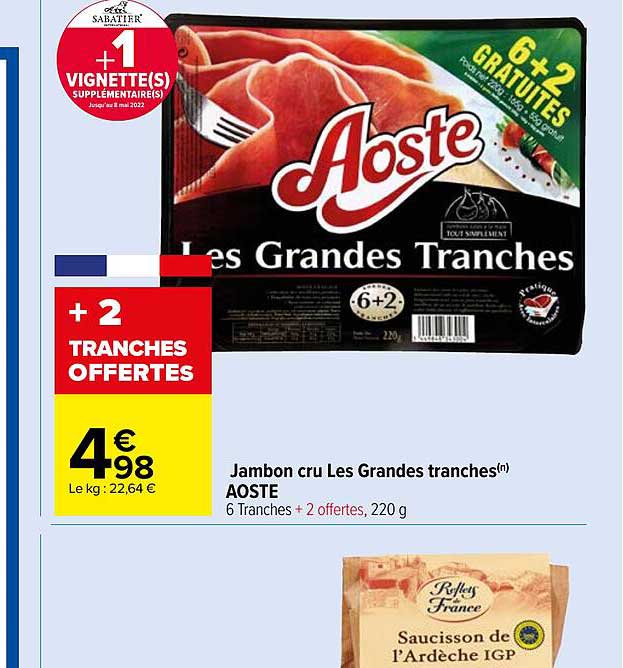 jambon cru les grandes tranches aoste