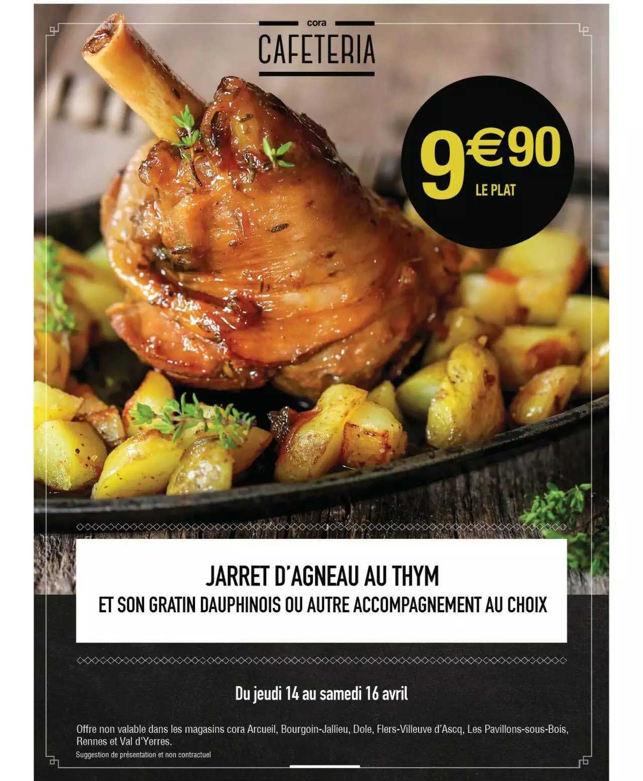 jarret d'agneau au thym et son gratin dauphinois ou autre accompagnement