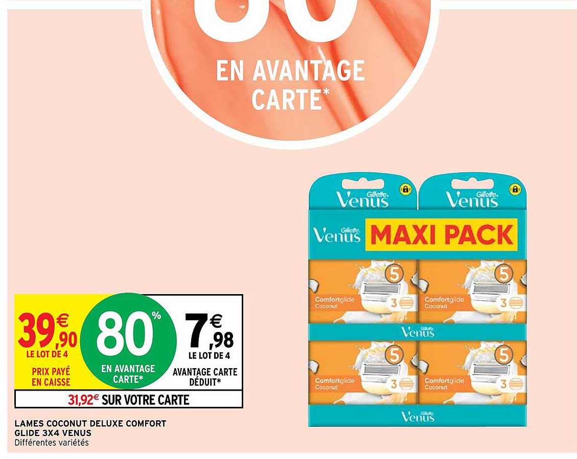 lames coconut deluxe comfort glide 3x4 venus