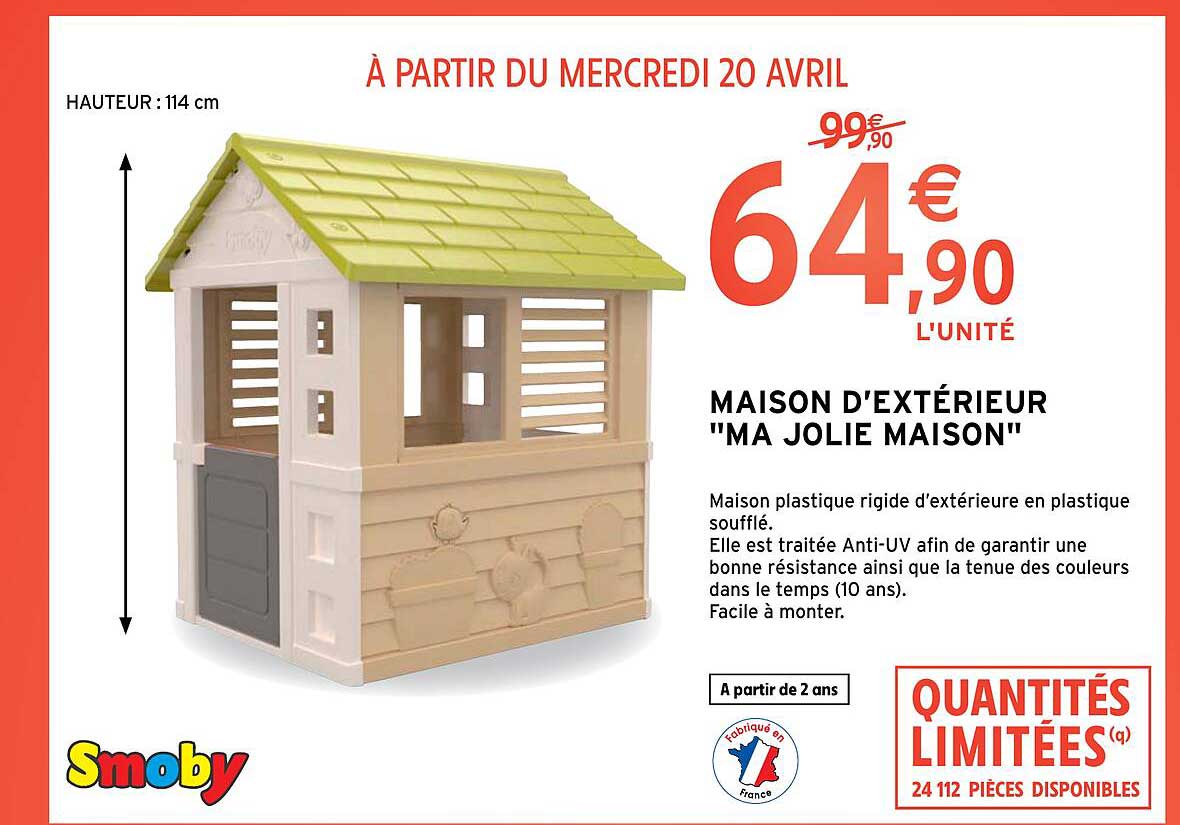maison d'extérieur "ma jolie maison" smoby