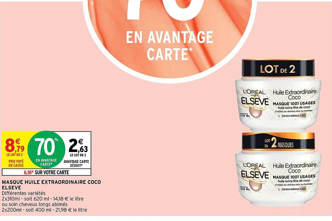 masque huile extraordinaire coco elsève